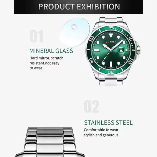 CURREN Men Stainless Steel Waterproof Watch (CU8388)