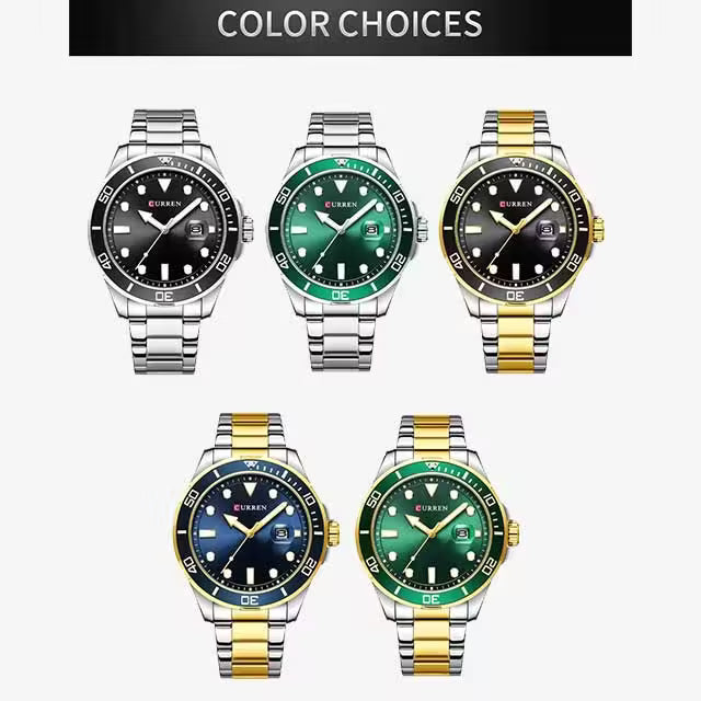 Montre CURREN pour homme en acier inoxydable étanche (CU8388)