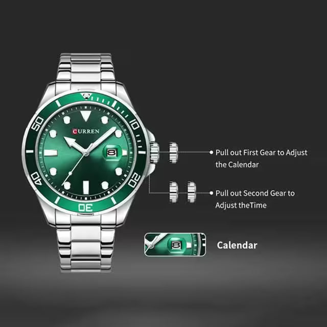 Montre CURREN pour homme en acier inoxydable étanche (CU8388)