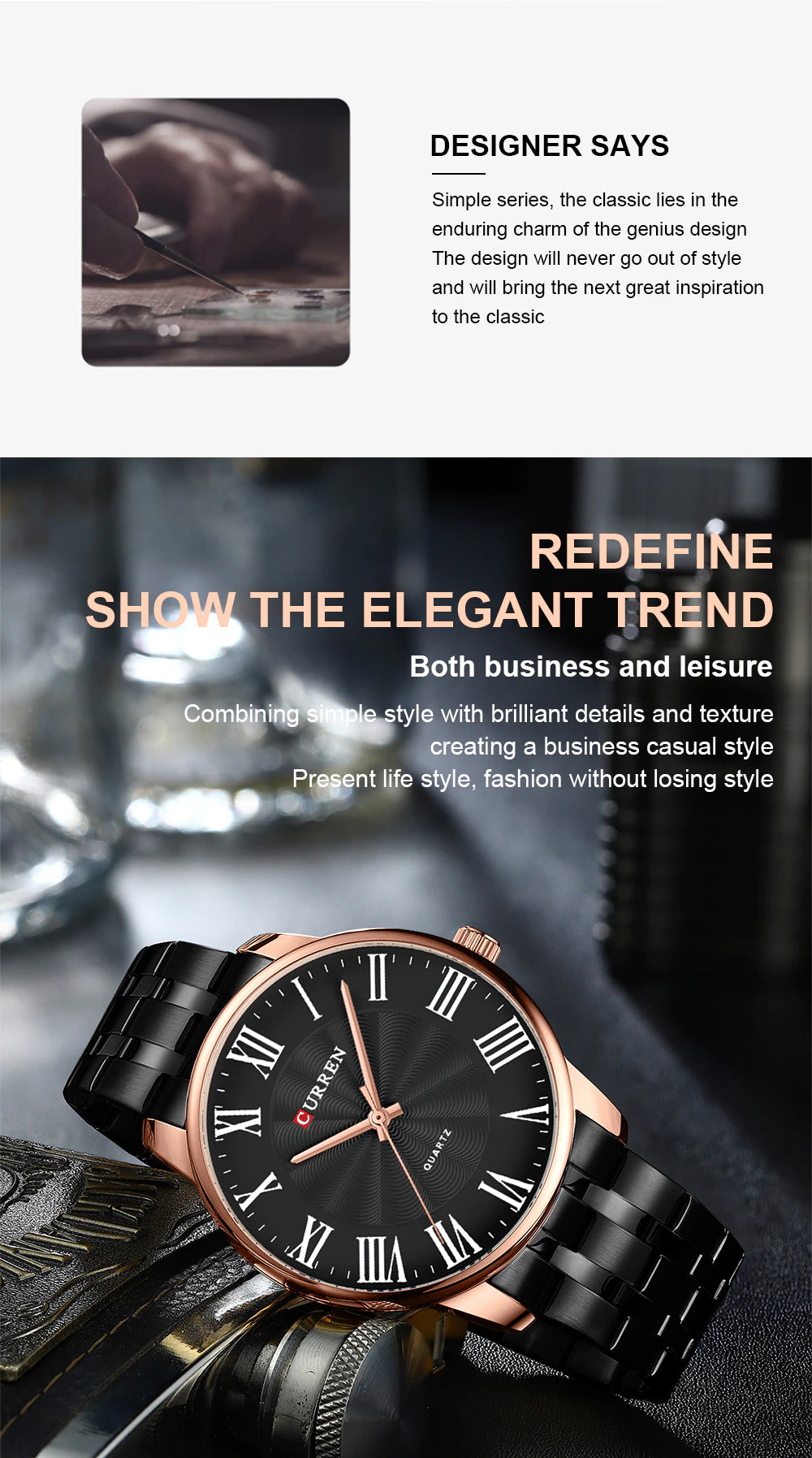 curren roman dial new classical watch 8422 gallery img 25