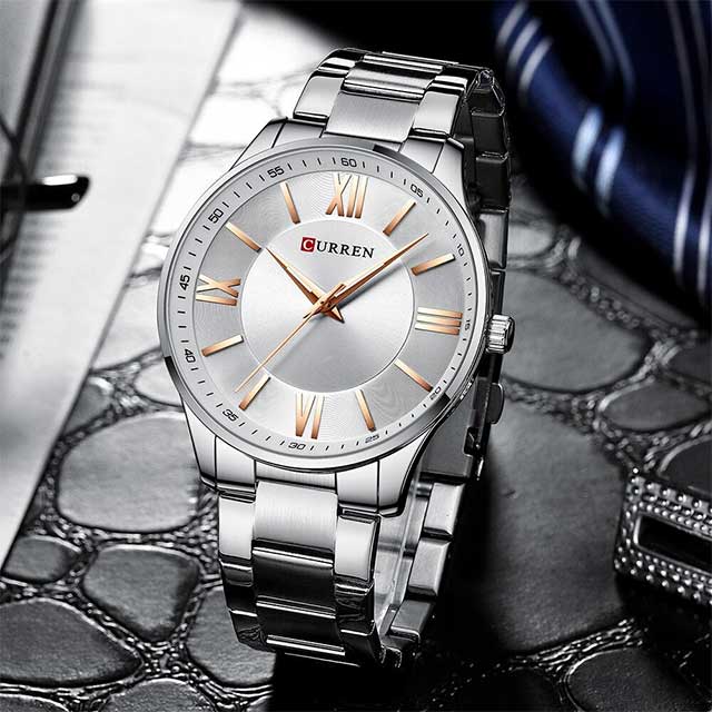 curren roman numbers stainless steel men watch cu8383 gallery img 10