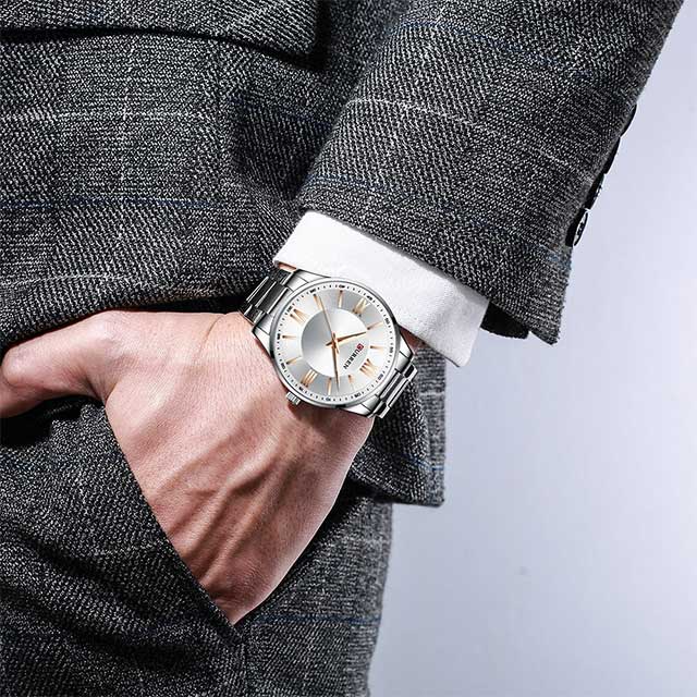 curren roman numbers stainless steel men watch cu8383 gallery img 11