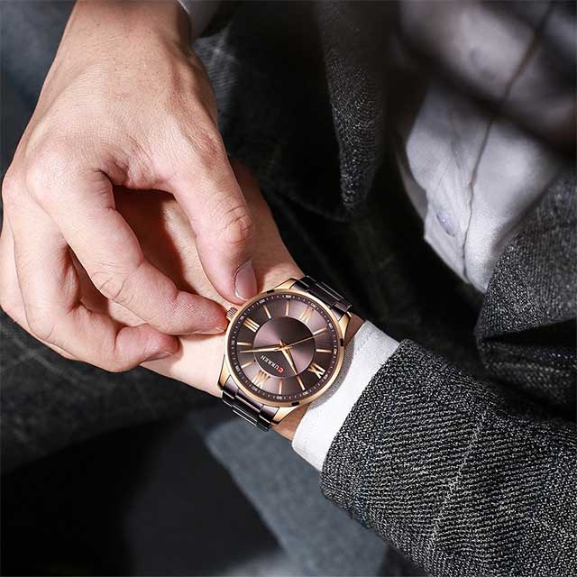 curren roman numbers stainless steel men watch cu8383 gallery img 14