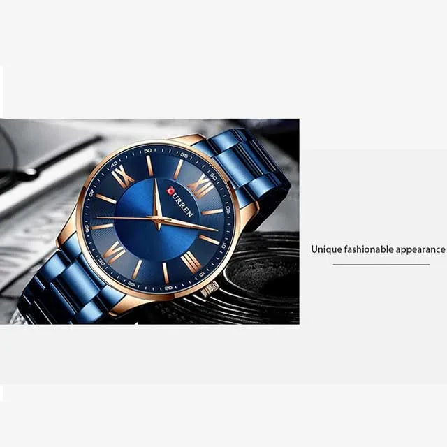 curren roman numbers stainless steel men watch cu8383 gallery img 18 jpg