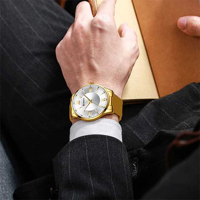 curren roman numbers stainless steel men watch cu8383 gallery img 21