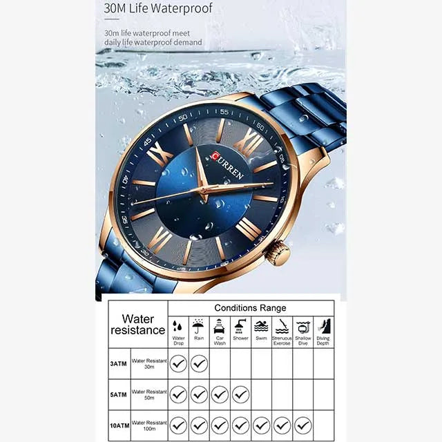 curren roman numbers stainless steel men watch cu8383 gallery img 26 jpg