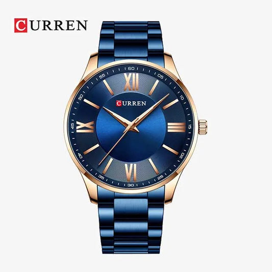 curren roman numbers stainless steel men watch cu8383 gallery img 3 jpg