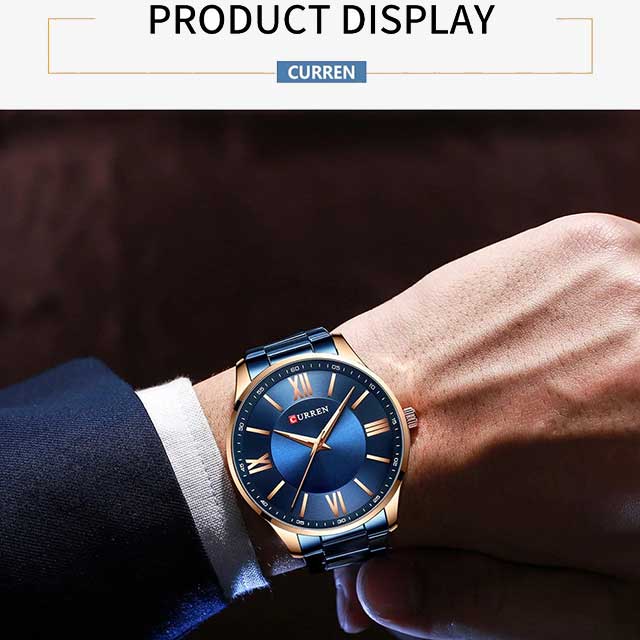 curren roman numbers stainless steel men watch cu8383 gallery img 7