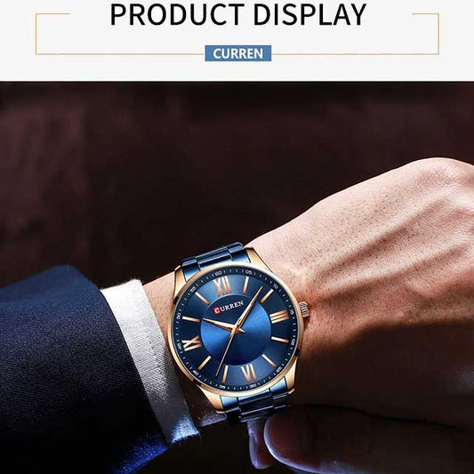 curren roman numbers stainless steel men watch cu8383 gallery img 7