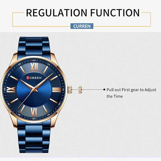 curren roman numbers stainless steel men watch cu8383 gallery img 8 jpg