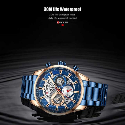 curren stainless steel chronograph men watch 8391 gallery img 10