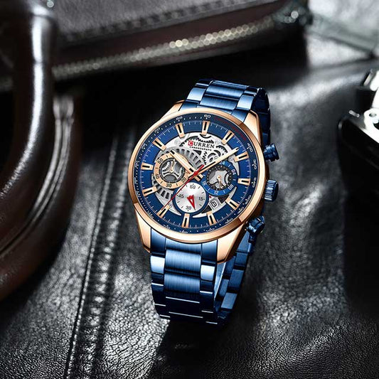 curren stainless steel chronograph men watch 8391 gallery img 11