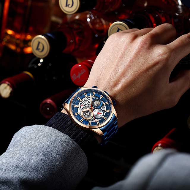 curren stainless steel chronograph men watch 8391 gallery img 2