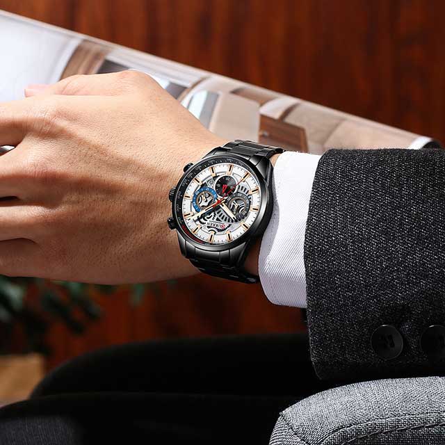 curren stainless steel chronograph men watch 8391 gallery img 24