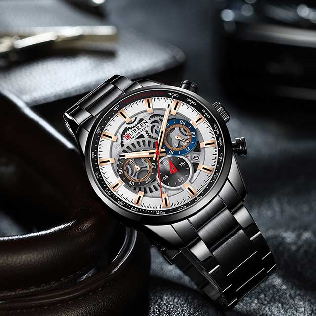 curren stainless steel chronograph men watch 8391 gallery img 25