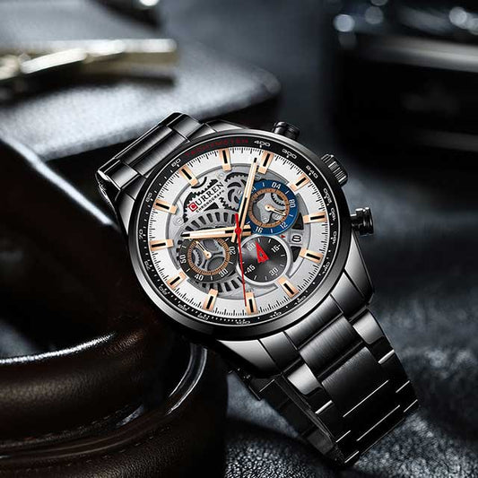 curren stainless steel chronograph men watch 8391 gallery img 25