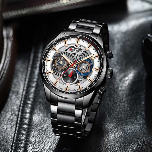 curren stainless steel chronograph men watch 8391 gallery img 26