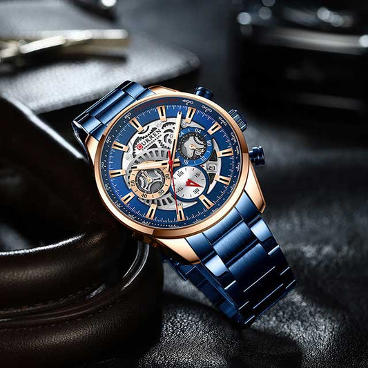 curren stainless steel chronograph men watch 8391 gallery img 6