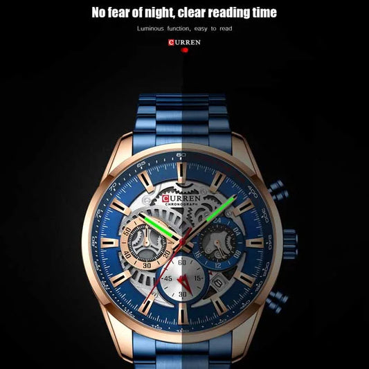 curren stainless steel chronograph men watch 8391 gallery img 7 jpg