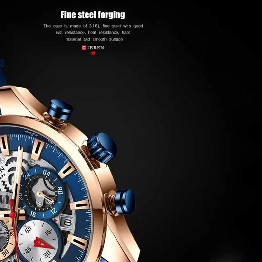 curren stainless steel chronograph men watch 8391 gallery img 8 jpg