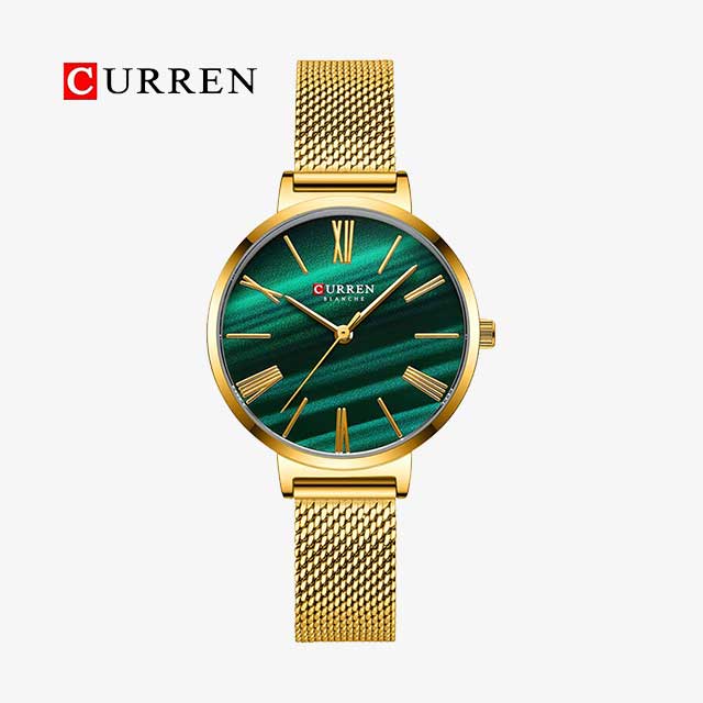 curren women blanche leather mesh steel strap cu9076 gallery img 18