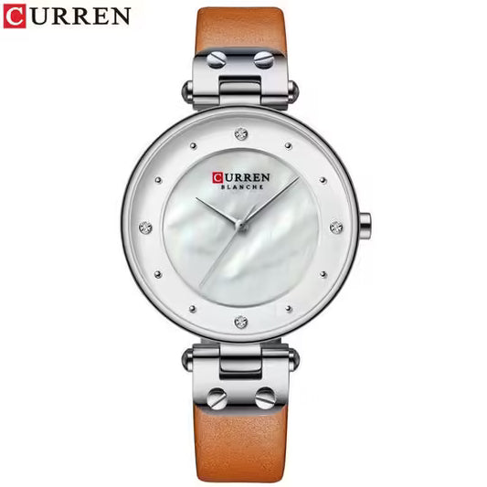 Curren Women Classy Leather Watch (CU 9056L)
