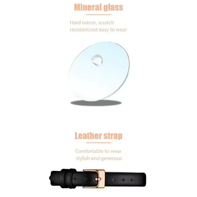 CURREN Women Flower Dial Leather Watch (CU9078)