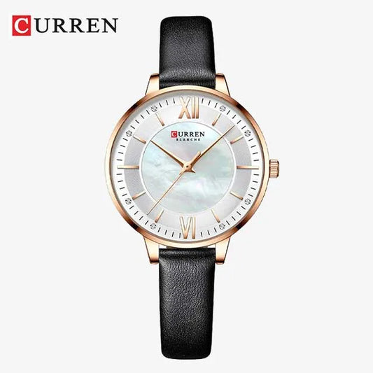 curren women roman dial leather strap waterproof watch cu9080 gallery img 1 jpg