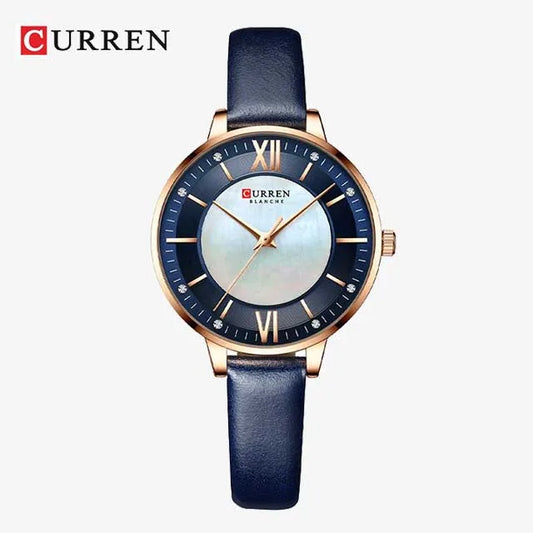 curren women roman dial leather strap waterproof watch cu9080 gallery img 5 jpg