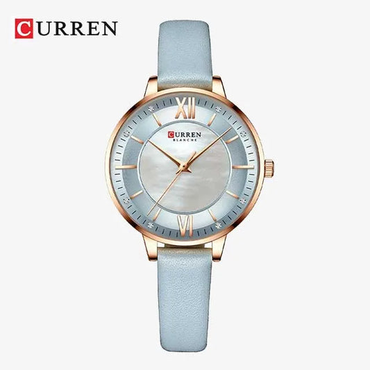 curren women roman dial leather strap waterproof watch cu9080 gallery img 6 jpg