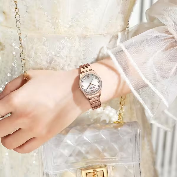 ساعة CURREN النسائية المصنوعة من الفولاذ المقاوم للصدأ (9086)