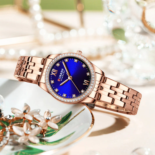 ساعة CURREN النسائية المصنوعة من الفولاذ المقاوم للصدأ (9086)