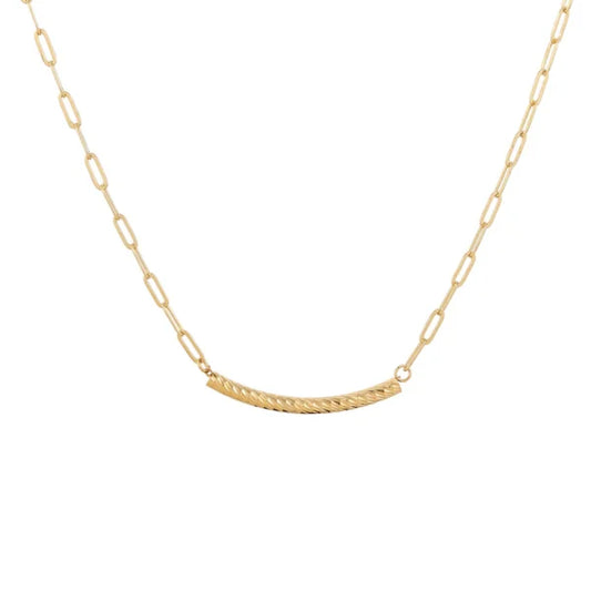 curved chain women necklace egn044 gallery img 2