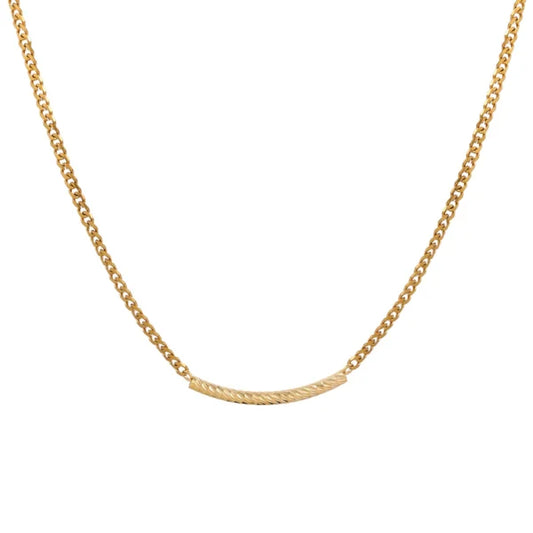 curved chain women necklace egn044 gallery img 3