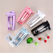 Bouteille d'eau de sport en plastique de 500 ml avec boule mélangeuse - Parfaite pour la salle de sport et les shakers de protéines