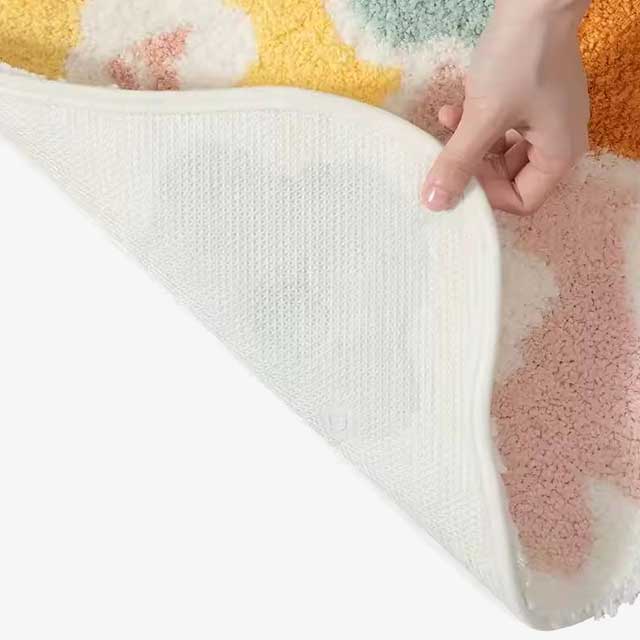 1pc 40x60cm Cute Flower Bathroom Rug – Machine Washable, Extra Soft Absorbent Non-Slip Bath Mat for Bathroom Floor