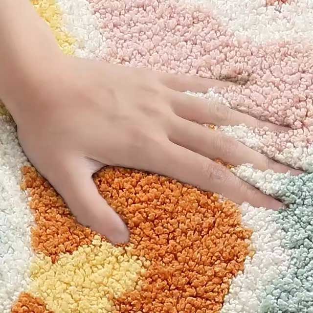 1pc 40x60cm Cute Flower Bathroom Rug – Machine Washable, Extra Soft Absorbent Non-Slip Bath Mat for Bathroom Floor
