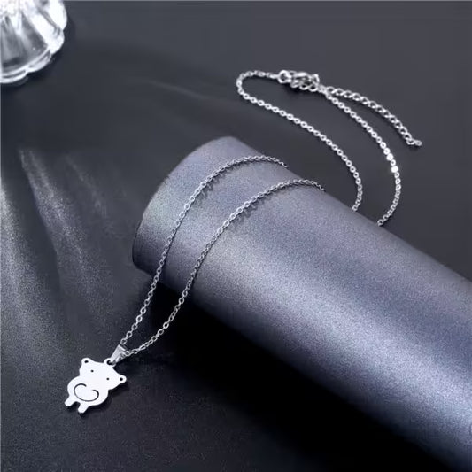 Cute Pig Pendant Women Necklace (EGN202)