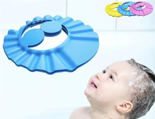 Safe Baby Shampoo Shower Bath Cap Soft Hair Wash Shield for Babies & Kids | Adjustable Bathing Protection Hat for Toddlers