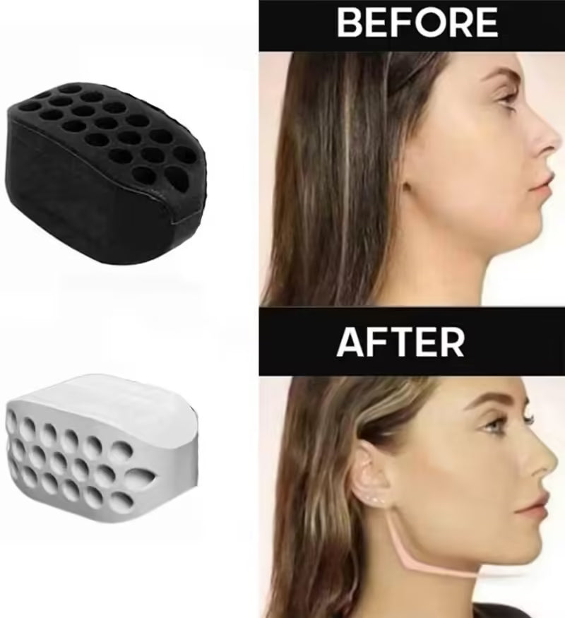 Facial Jaw Exerciser Fitness Ball Double Chin Reducer & Neck Slimming Tool for Jawline Muscle Training | Mouth Jawliner for Home Workouts