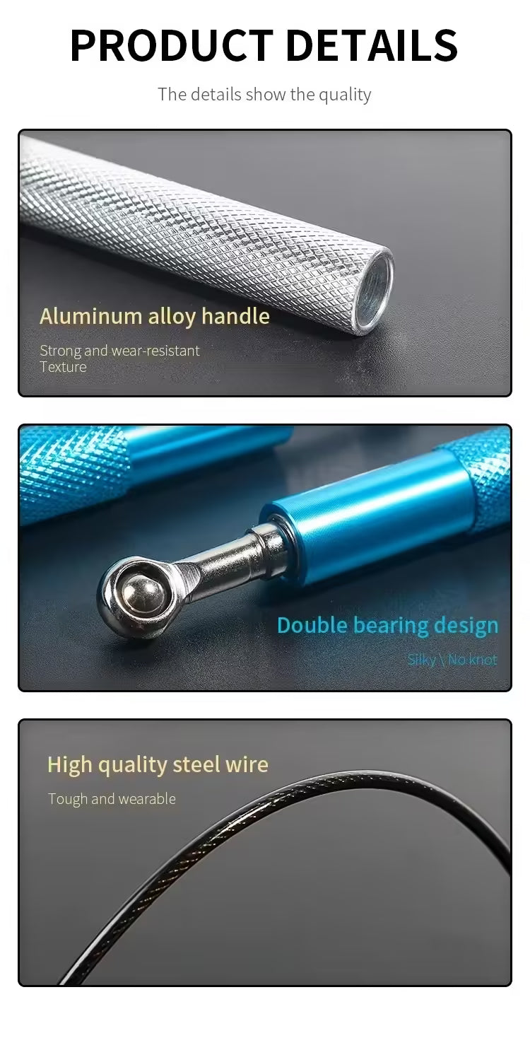 Speed Jump Rope with 360° Swivel Ball Bearings | Adjustable Steel Coated Rope for Fitness, Boxing, & Skipping Workouts