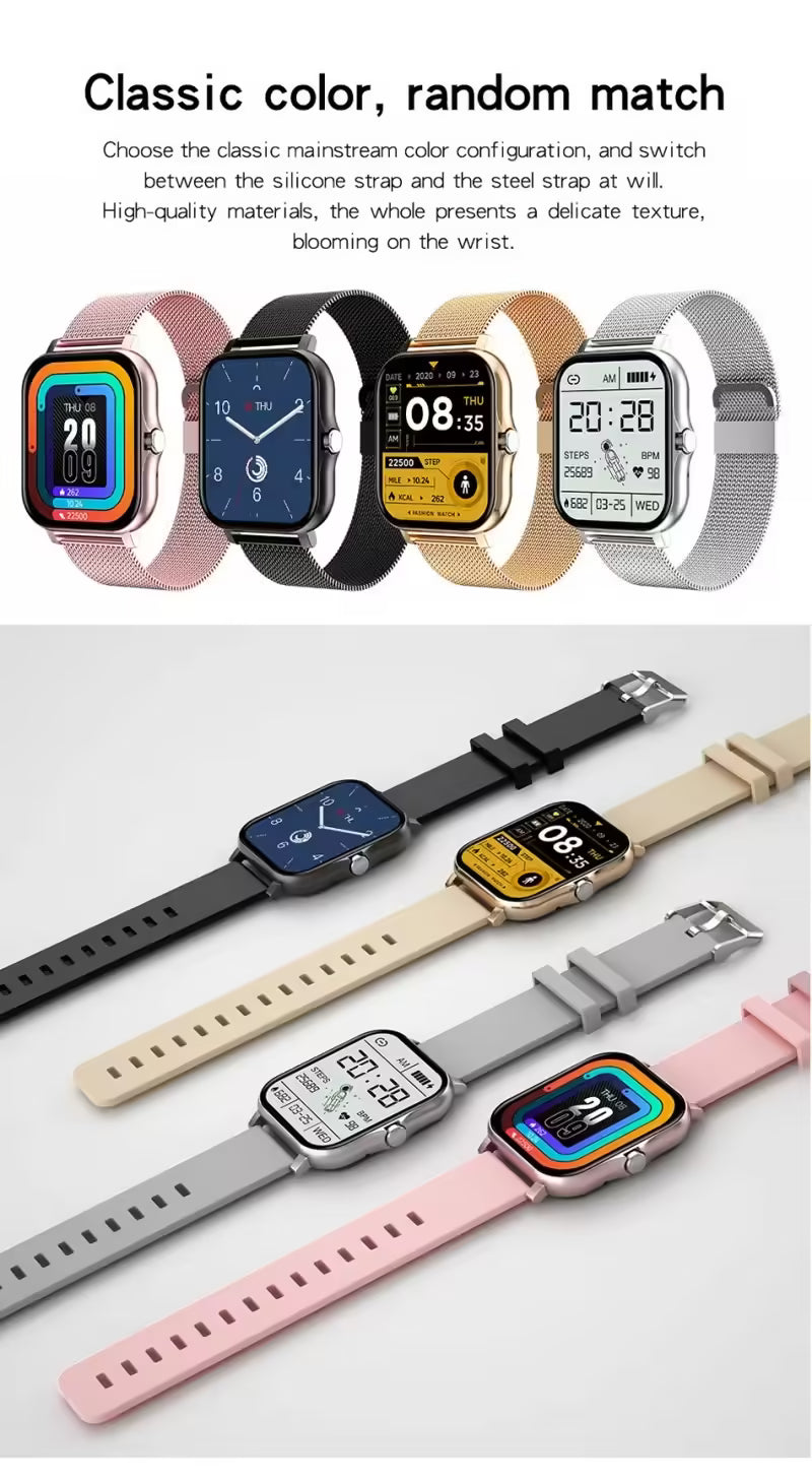 Smart Watch for Women Bluetooth Call Fashion Fitness Tracker Waterproof Sports Smartwatch for Ladies and Men