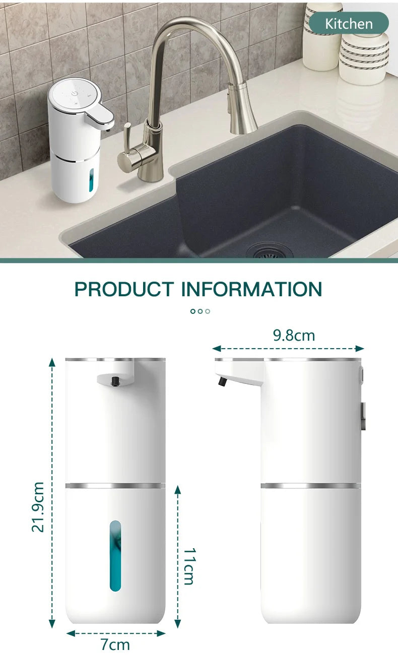 P11 Automatic Induction Soap Dispenser Smart Electric Foam Dispenser for Hands-Free Operation, Mobile Phone Design