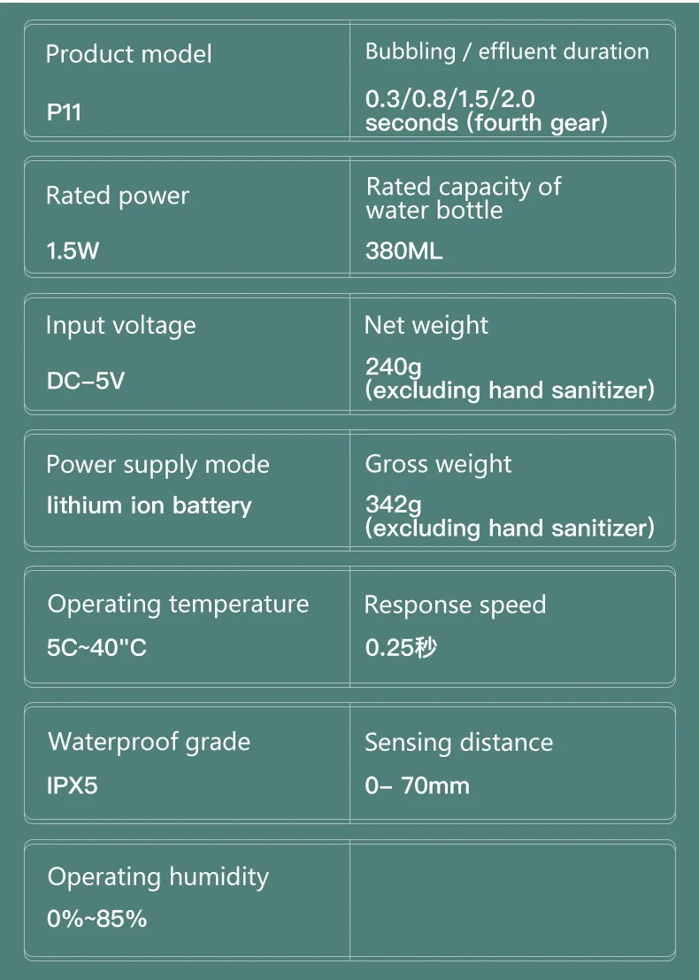 P11 Automatic Induction Soap Dispenser Smart Electric Foam Dispenser for Hands-Free Operation, Mobile Phone Design