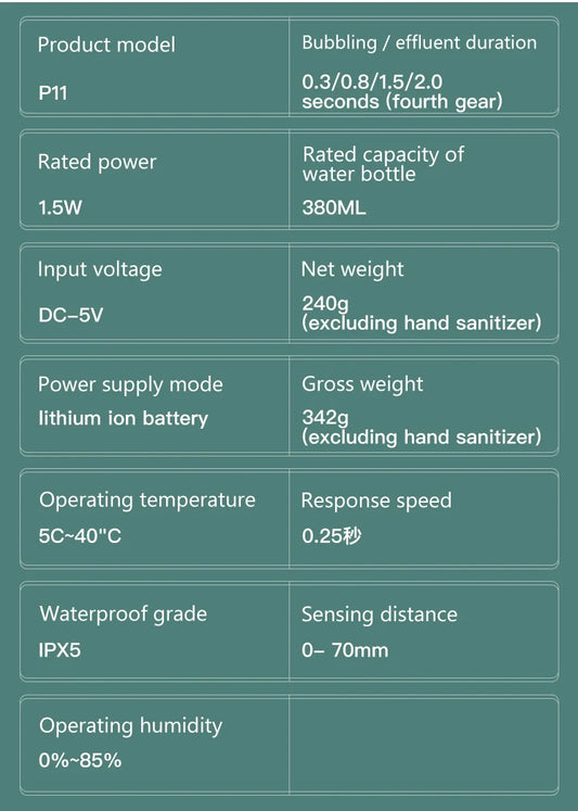 Distributeur de savon automatique à induction P11, distributeur de mousse électrique intelligent pour une utilisation mains libres, design inspiré des téléphones portables