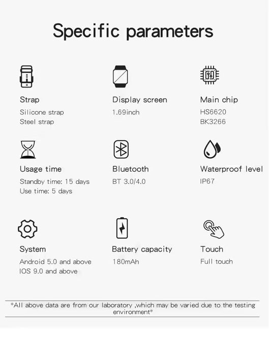 ساعة ذكية للنساء، مزودة بخاصية البلوتوث، وتتبع اللياقة البدنية، ومقاومة للماء، وساعة رياضية ذكية للسيدات والرجال