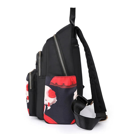 Sac à dos pour femme avec motif imprimé (EGB137)