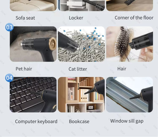 Mini Car Vacuum Cleaner Portable Wireless Handheld Cleaner for Home Appliance Powerful Cleaning Machine Car Cleaner for Keyboard