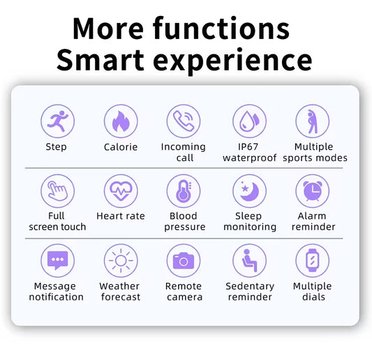 ساعة LIGE الذكية الجديدة للرجال والنساء 2024 - متتبع النشاط في الوقت الفعلي، ومراقب معدل ضربات القلب، وساعة رياضية لنظامي التشغيل Android وiOS 