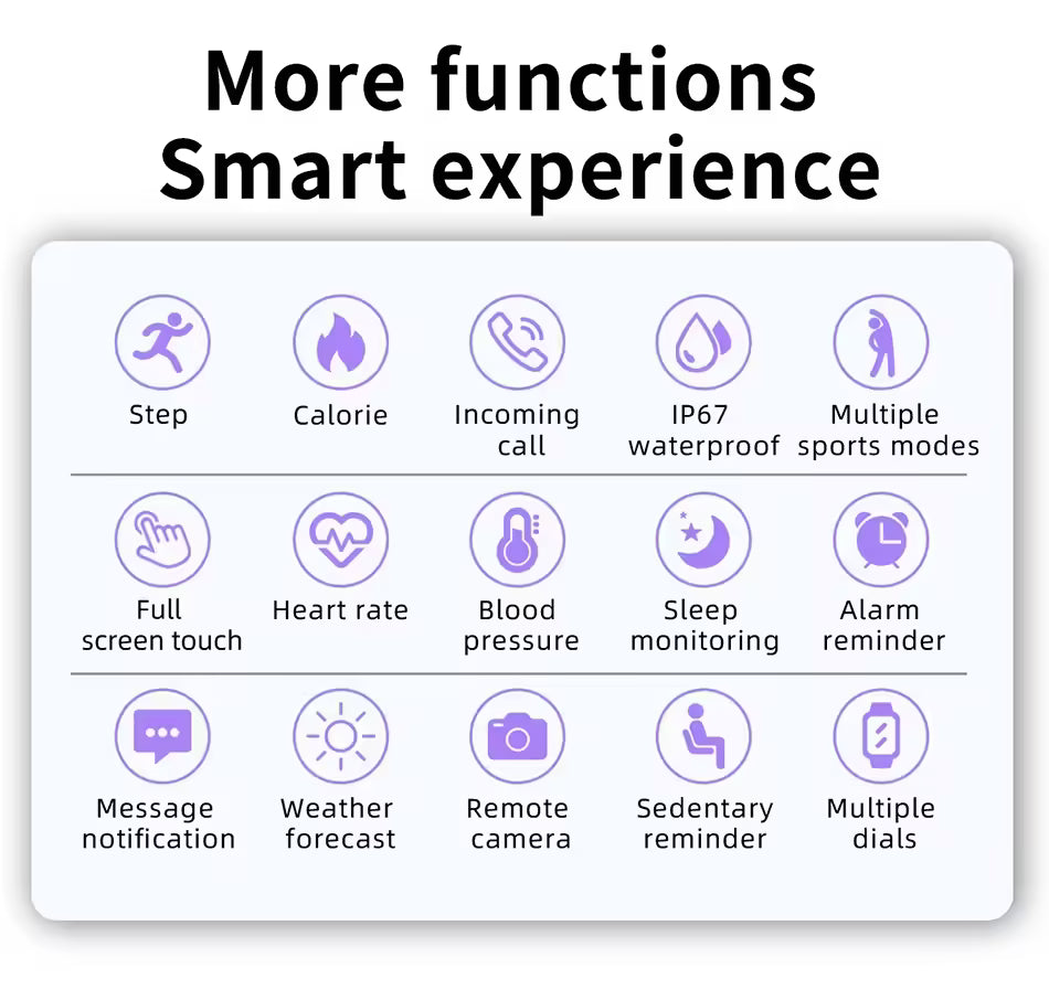 Nouvelle montre connectée pour hommes et femmes - Suivi d'activité en temps réel, moniteur de fréquence cardiaque, montre de sport pour Android et iOS